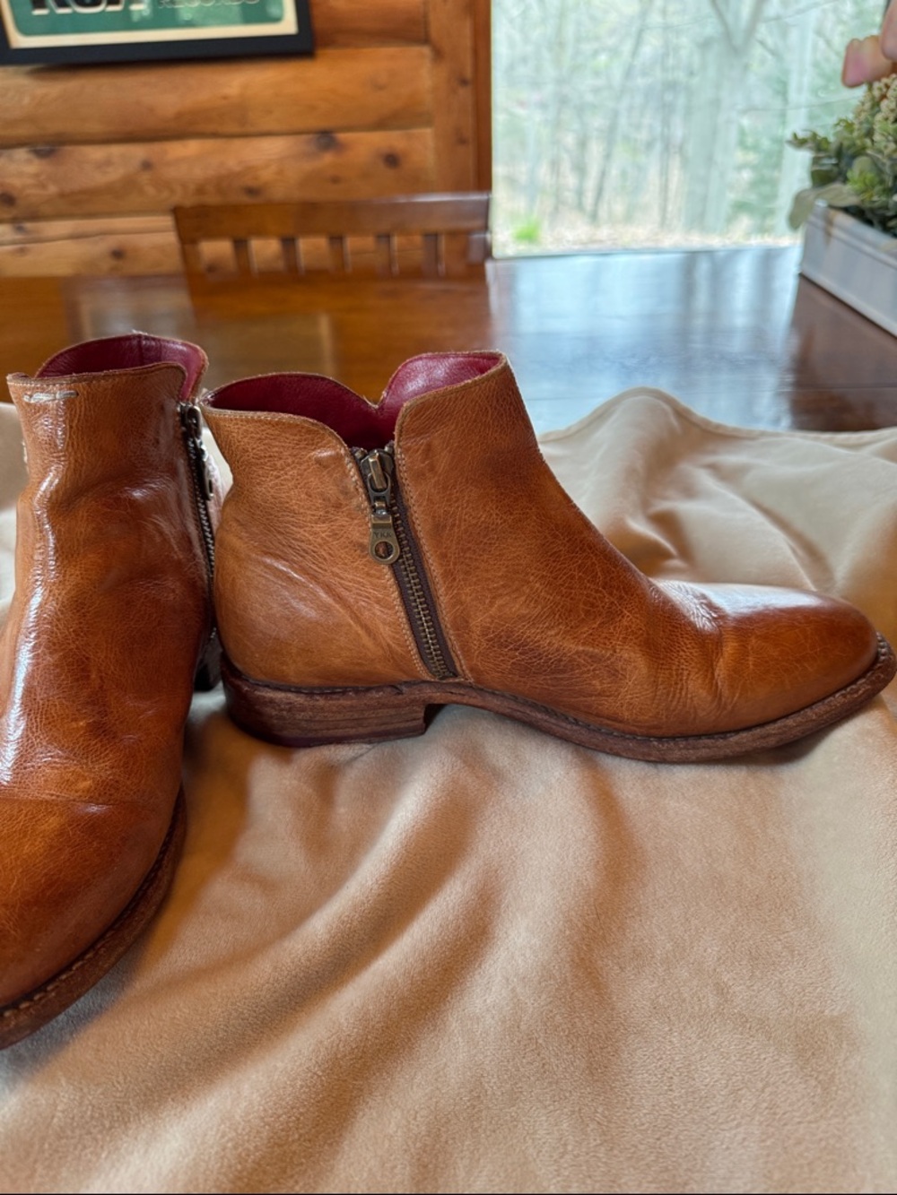 Bed|Stu Yurisa Ankle Boot- Rustic Tan Leather Women’s Size 9 - Picture 8 of 16